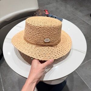 Loewe Brown Beach Straw Hat  With Logo